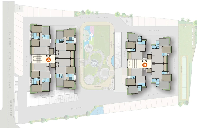 Master Plan of Unique The Status in Adajan, Surat - Image 91869