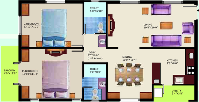 2 BHK Flat in Nagamani Oasis Breeze in Whitefield, Bangalore - Image 803110