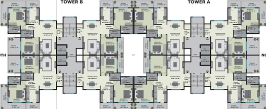Floor Plan of Pyramid Mega City in Besa, Nagpur - Image 130628