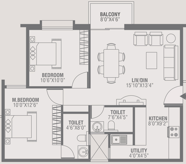 2 BHK Flat in Nagamani Living Harmony in Whitefield, Bangalore - Image 803131