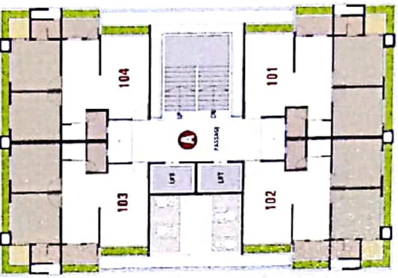 Floor Plan of Jay Aapagiga Heights in Katargam, Surat - Image 91931