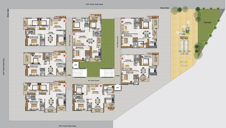 Master Plan of Fortune Gold Finch in Puppalaguda, Hyderabad - Image 130675