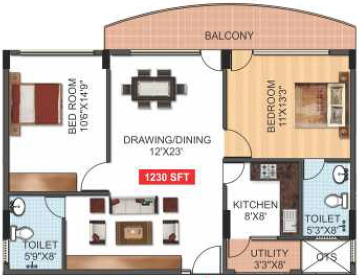2 BHK Flat in Romas Epicurean in Whitefield, Bangalore - Image 803159