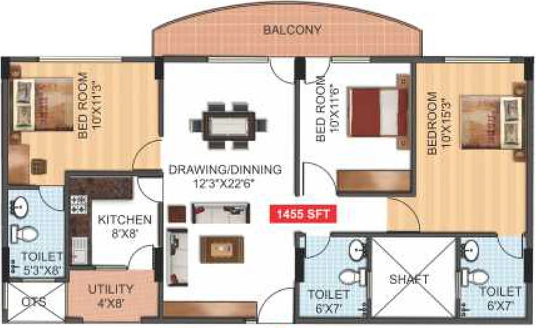 3 BHK Flat in Romas Epicurean in Whitefield, Bangalore - Image 803160