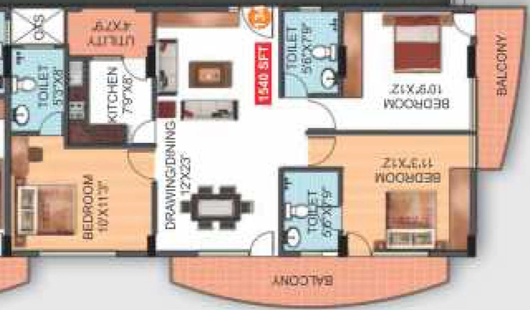 3 BHK Flat in Romas Epicurean in Whitefield, Bangalore - Image 803161