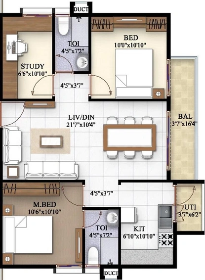 2.5 BHK Flat in Trifecta Joli in Chikkakannalli, Bangalore - Image 803164