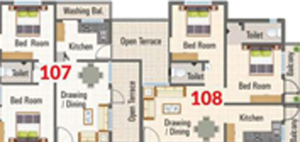 Floor Plan of Rai Orchid in Koradi Road, Nagpur - Image 130744