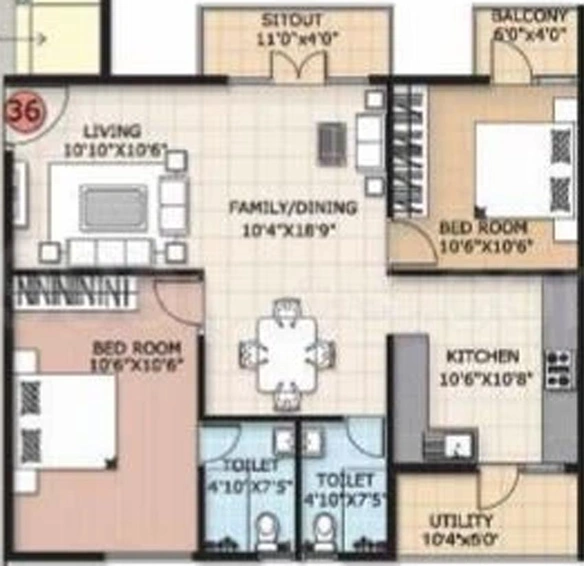 2 BHK Flat in Trifecta Verdure in Chikkakannalli, Bangalore - Image 803179