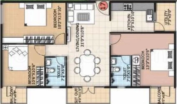 3 BHK Flat in Trifecta Verdure in Chikkakannalli, Bangalore - Image 803182