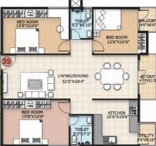 3 BHK Flat in Trifecta Verdure in Chikkakannalli, Bangalore - Image 803183