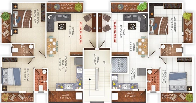 Floor Plan of Zoil Shiv Orion in Dabha, Nagpur - Image 130809