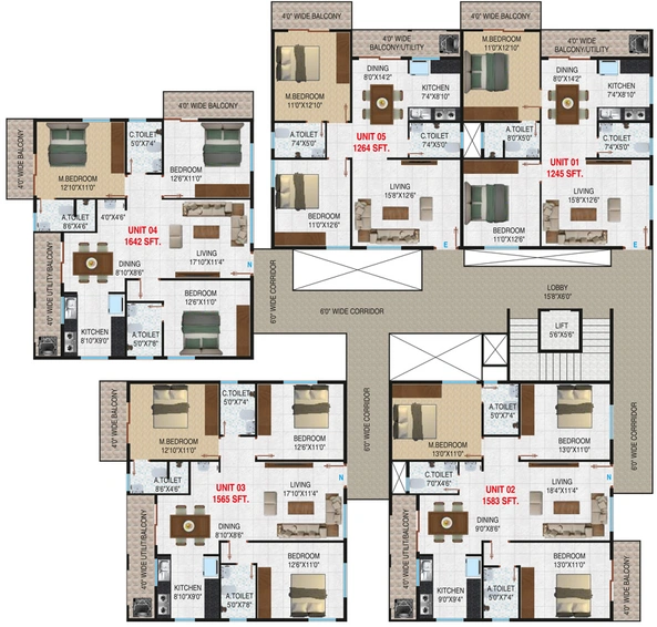 Floor Plan of Shivaganga AR Prakruthi in Uttarahalli, Bangalore - Image 130854