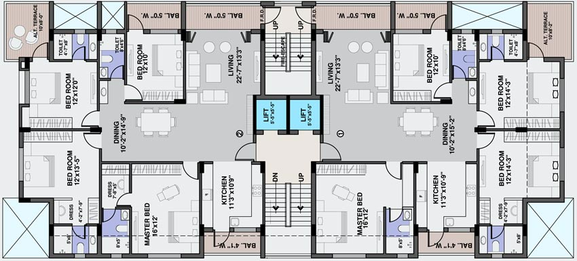 Floor Plan of Universal 11 Up in Shivaji Nagar, Nagpur - Image 130857