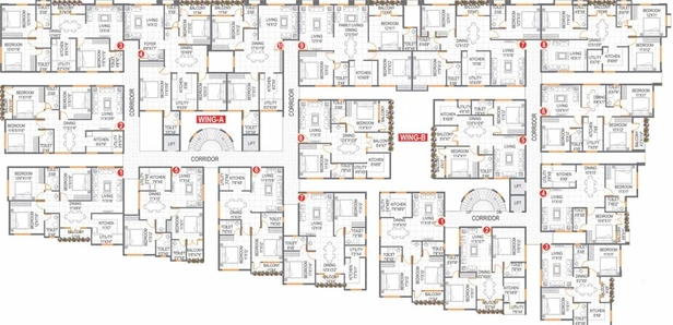 Floor Plan of Adithya Elan in Whitefield, Bangalore - Image 130877