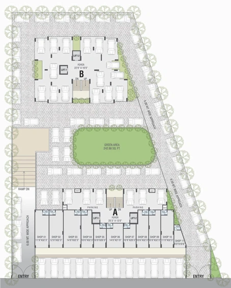 Master Plan of Ganesh Royal in Sola, Ahmedabad - Image 92542