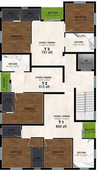 Floor Plan of Dura Kubera in Iyyappanthangal, Chennai - Image 130946