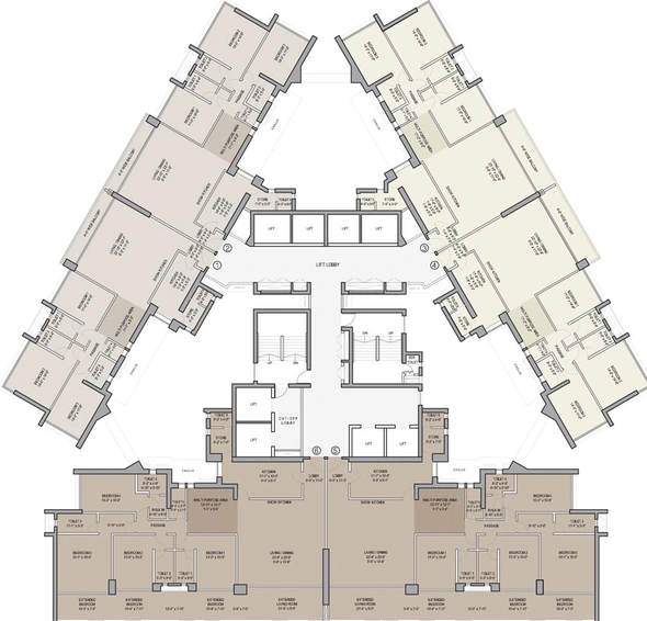 Floor Plan of Oberoi Elysian in Goregaon East, Mumbai - Image 27506
