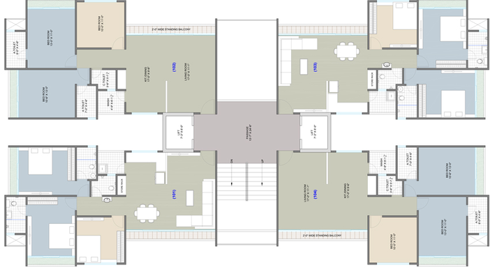 Floor Plan of Shiven Florenza in Palanpur, Surat - Image 92349