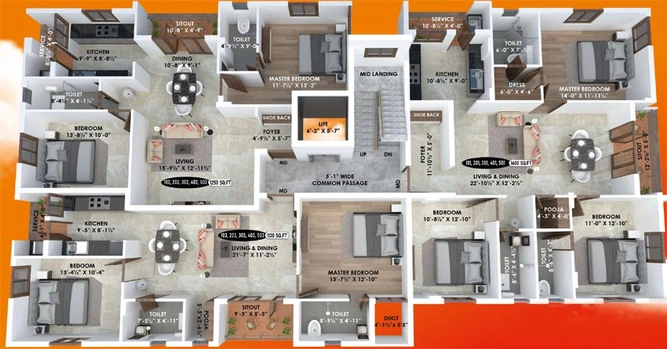 Floor Plan of Sai Selva in Semmancheri, Chennai - Image 130982
