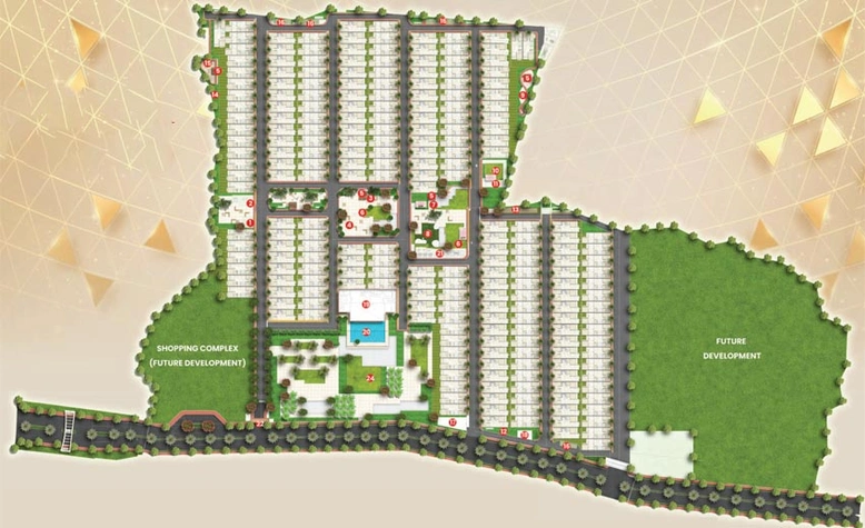 Master Plan of Cybercity Shreeja Meadows in Mangadu, Chennai - Image 131019