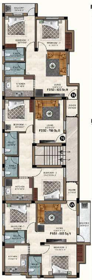 Floor Plan of MP Milan in Pallavaram, Chennai - Image 131054