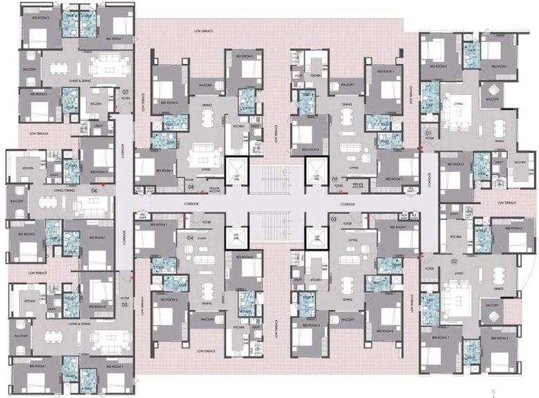 Floor Plan of Baashyaam The Plutus Residence in Adyar, Chennai - Image 131089