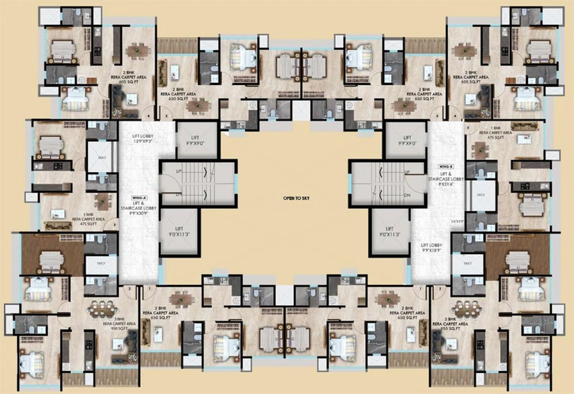 Floor Plan of Jaydeep Estella in Chembur East, Mumbai - Image 92224