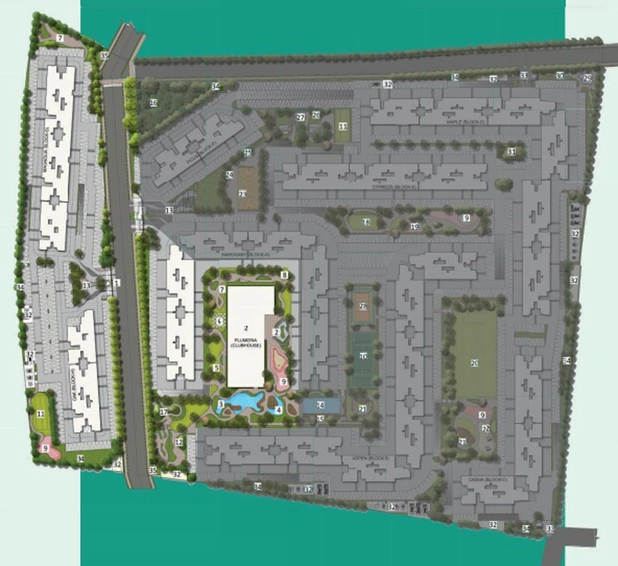 Master Plan of Adarsh Gardens Phase 1 in Kogilu, Bangalore - Image 131181
