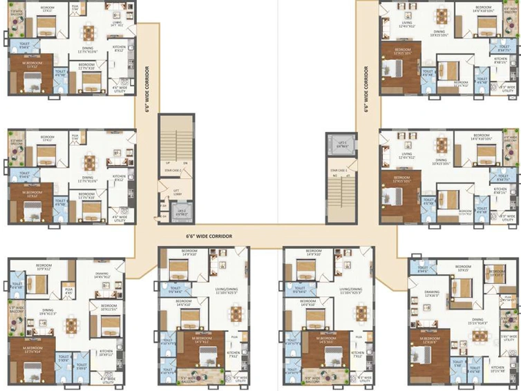 Floor Plan of Mahalaxmis Sri Nilayam in Uppal, Hyderabad - Image 131223