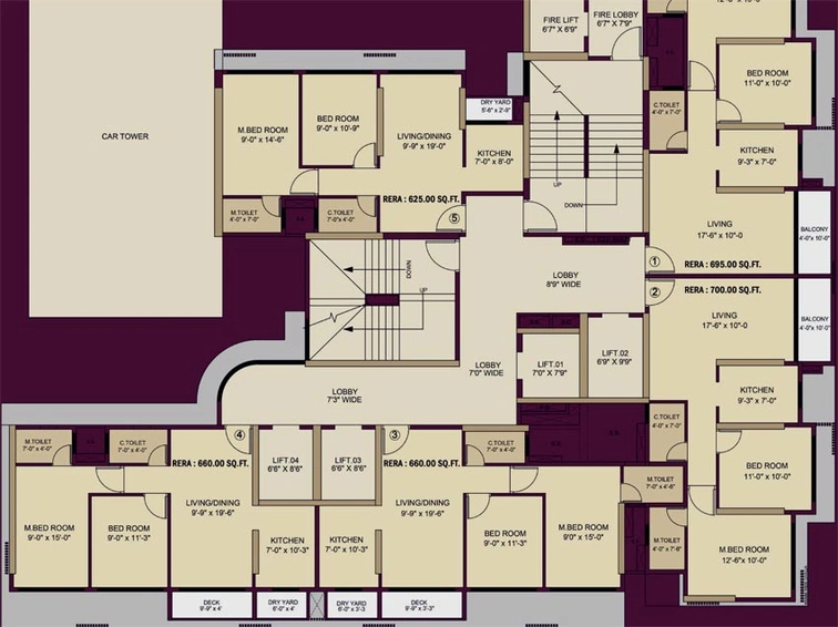 Floor Plan of Jaydeep Icon in Mulund East, Mumbai - Image 92238