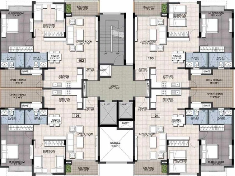Floor Plan of Ajmera Annex in Electronic City, Bangalore - Image 131277
