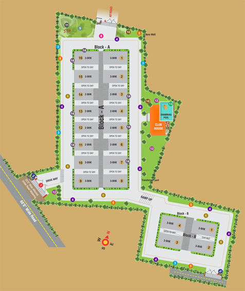 Master Plan of RNR Fort View Towers in Attapur, Hyderabad - Image 131285