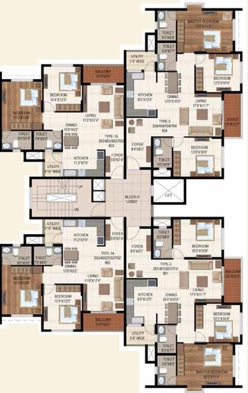Floor Plan of Ajmera Stone Park in Electronic City, Bangalore - Image 131313