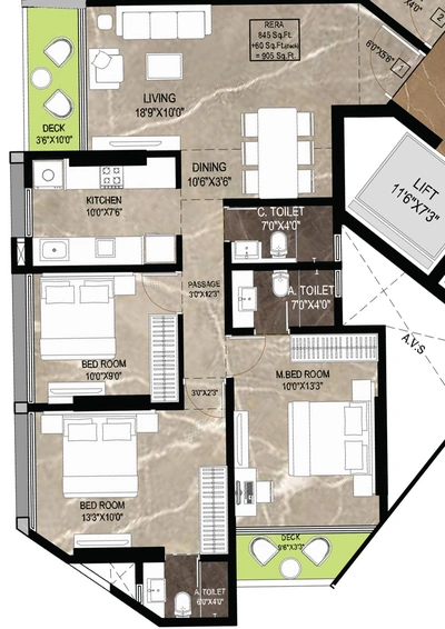 3 BHK Flat in Jaydeep Elanza in Chembur West, Mumbai - Image 660791