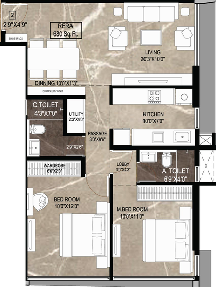 2 BHK Flat in Jaydeep Elanza in Chembur West, Mumbai - Image 660790