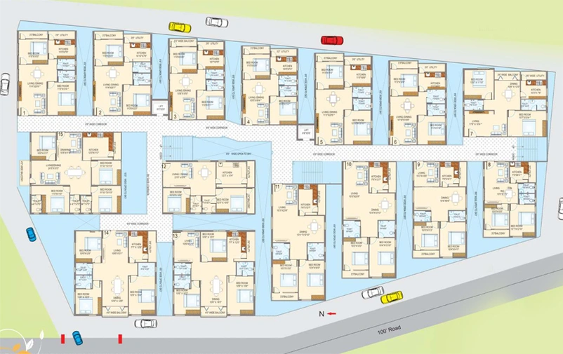 Master Plan of Sanvis Sri Abode in Bachupally, Hyderabad - Image 131341