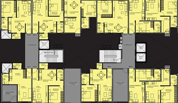 Floor Plan of Alpine Vistula in Seegehalli, Bangalore - Image 131367