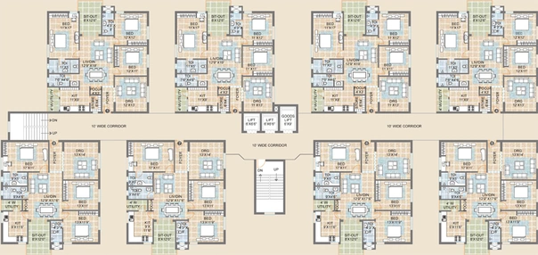 Floor Plan of Vertex Sadguru Krup in Nizampet, Hyderabad - Image 131352