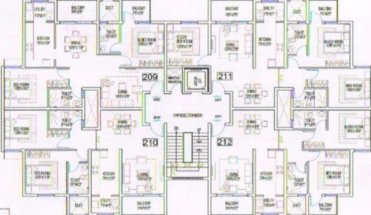 Floor Plan of Chartered Humming Bird in Kanakapura, Bangalore - Image 131457