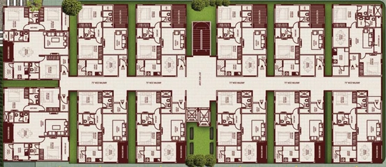 Floor Plan of RK Royal Palms in Subramanyapura, Bangalore - Image 131494