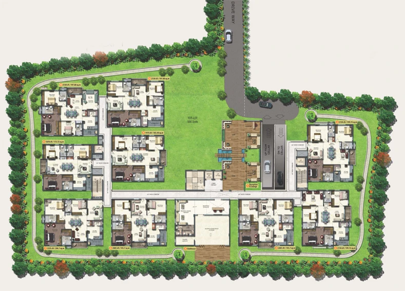 Master Plan of Shanta Sriram Blue Birds Habitat in Banjara Hills, Hyderabad - Image 131513