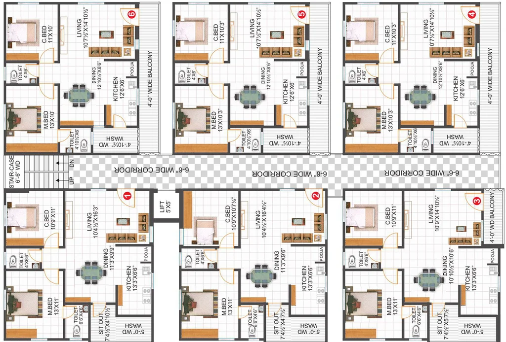 Floor Plan of Sri Geethika Avenue in Nizampet, Hyderabad - Image 131533