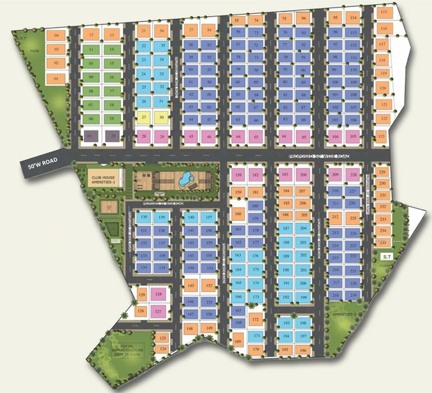 Master Plan of Devi Golden Leaves Villas in Uppal, Hyderabad - Image 131586