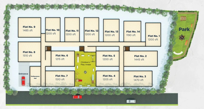 Floor Plan of Lalitha Majestic in Chandanagar, Hyderabad - Image 131676