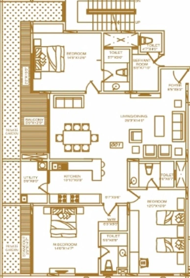 3 BHK Flat in Dhammanagi Zeus in Vasanth Nagar, Bangalore - Image 803529