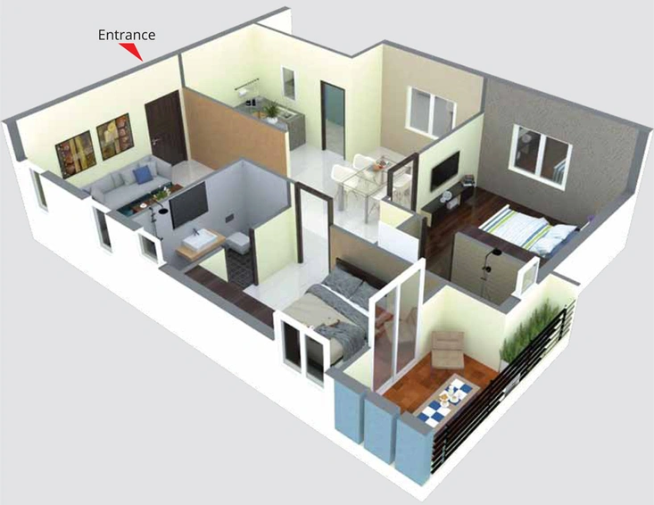2 BHK Flat in Sivaa The Lawnz in Kokapet, Hyderabad - Image 803540