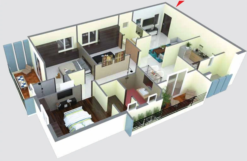 2 BHK Flat in Sivaa The Lawnz in Kokapet, Hyderabad - Image 803541