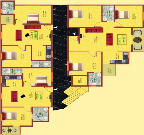 Floor Plan of Devi Vallabha in Subramanyapura, Bangalore - Image 131755