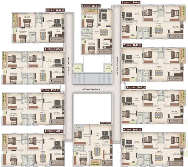 Floor Plan of Sunshine Ecopolis in Kokapet, Hyderabad - Image 131774