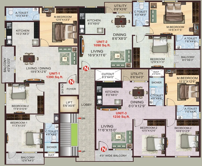 Floor Plan of Shivaganga Hemavathi Dwarakamai in Uttarahalli, Bangalore - Image 131787